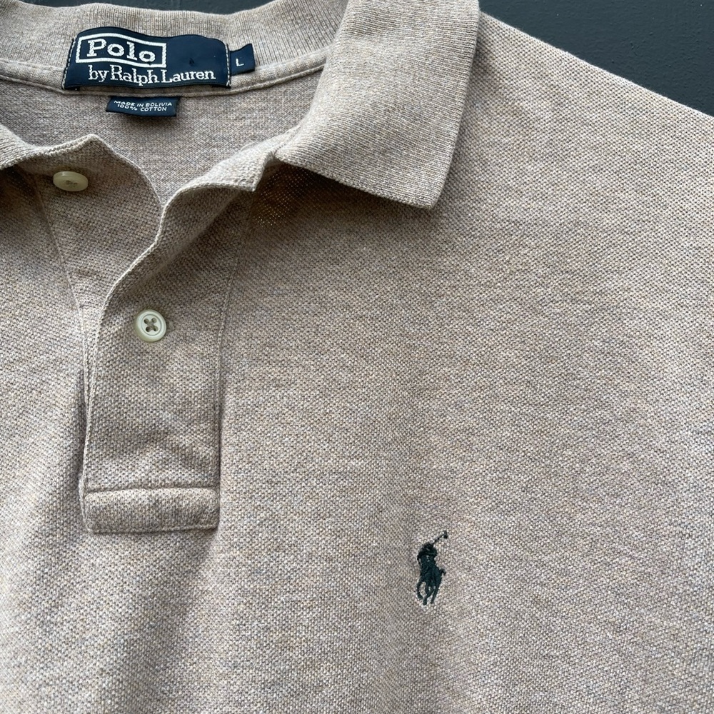 Ralph Lauren Polo Shirt - Men’s Large Oat Beige